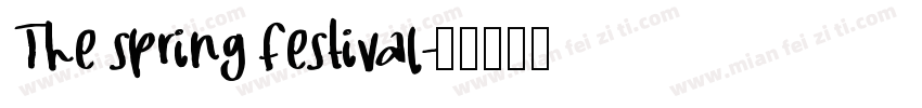 The spring festival字体转换